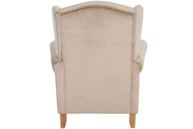 Ohrensessel Katria Bezug Samtvelours Buche natur / sand 22832