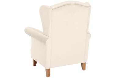 Ohrensessel Katria Bezug Samtvelours Buche natur / creme 22833