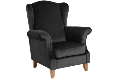 Ohrensessel Katria Bezug Samtvelours Buche natur /...