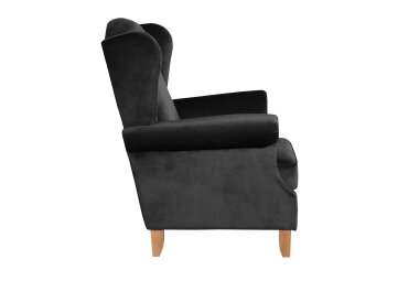 Ohrensessel Katria Bezug Samtvelours Buche natur /...