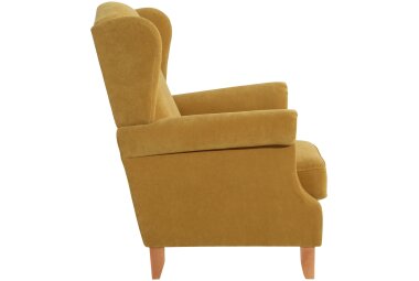 Ohrensessel Katria Bezug Veloursstoff Buche natur / mais 22847