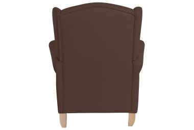 Ohrensessel Katria Bezug Kunstleder Buche natur / braun 22849