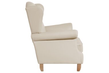 Ohrensessel Katria Bezug Kunstleder Buche natur / beige 22850