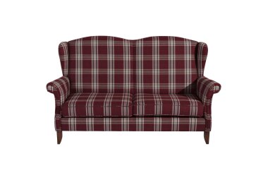 Sofa 2,5-Sitzer Katria Bezug Flachgewebe Buche nussbaum / rot  22858
