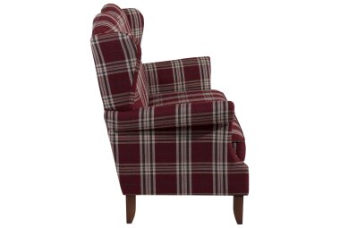 Sofa 2,5-Sitzer Katria Bezug Flachgewebe Buche nussbaum / rot  22858