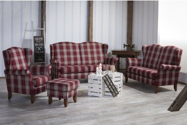 Sofa 2,5-Sitzer Katria Bezug Flachgewebe Buche nussbaum /...