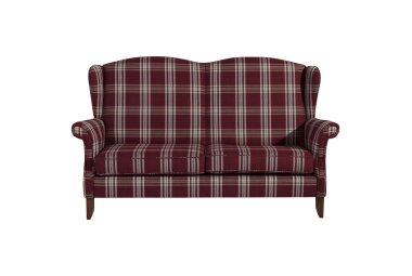 Sofa 2,5-Sitzer Katria Bezug Flachgewebe Buche nussbaum / rot  22858