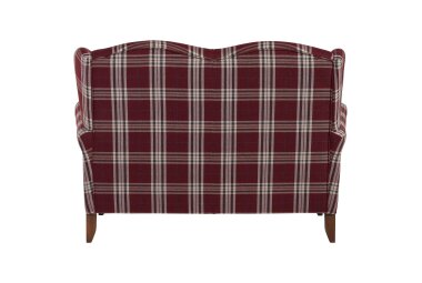 Sofa 2-Sitzer Katria Bezug Flachgewebe Buche nussbaum / rot  22859