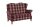 Sofa 2-Sitzer Katria Bezug Flachgewebe Buche nussbaum / rot  22859