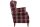 Sofa 2-Sitzer Katria Bezug Flachgewebe Buche nussbaum / rot  22859