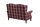 Sofa 2-Sitzer Katria Bezug Flachgewebe Buche nussbaum / rot  22859