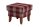 Hocker Katria Bezug Flachgewebe Buche nussbaum / rot  22861
