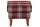 Hocker Katria Bezug Flachgewebe Buche nussbaum / rot  22861