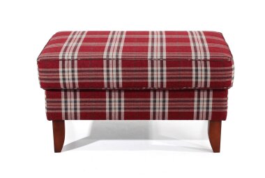 XXL Hocker Katria Bezug Flachgewebe Buche nussbaum dunkel...