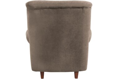Hochlehnsessel Katrin Bezug Veloursstoff Buche nussbaum dunkel / sahara 22877