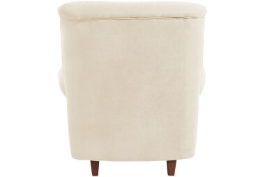 Hochlehnsessel Katrin Bezug Veloursstoff Buche nussbaum dunkel / creme 22884
