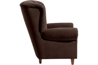 Hochlehnsessel Katrin Bezug Veloursstoff Buche nussbaum...