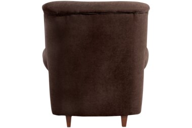 Hochlehnsessel Katrin Bezug Veloursstoff Buche nussbaum dunkel / braun 22887