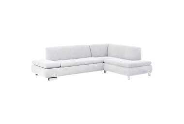 Ecksofa mit Ottomane rechts Kaye Bezug Veloursstoff...