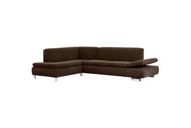 Ecksofa mit Ottomane links Kaye Bezug Veloursstoff...