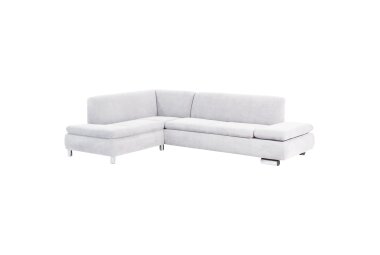 Ecksofa mit Ottomane links Kaye Bezug Veloursstoff...