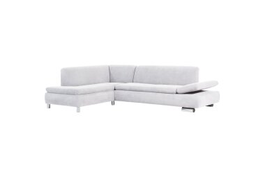 Ecksofa mit Ottomane links Kaye Bezug Veloursstoff...