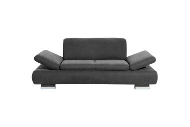 Sofa 2-Sitzer Kaye Bezug Veloursstoff Metallfuß verchromt / anthrazit 23124