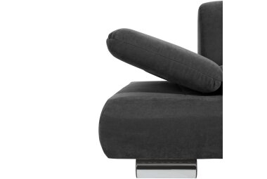 Sofa 2-Sitzer Kaye Bezug Veloursstoff Metallfuß verchromt / anthrazit 23124