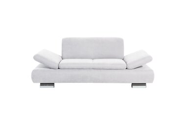 Sofa 2-Sitzer Kaye Bezug Veloursstoff Metallfuß verchromt / creme 23125