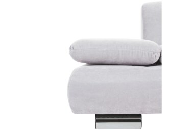 Sofa 2-Sitzer Kaye Bezug Veloursstoff Metallfuß verchromt / creme 23125