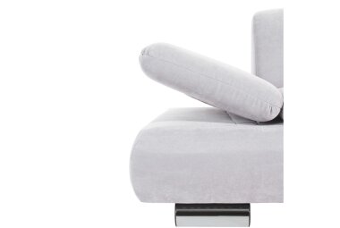 Sofa 2-Sitzer Kaye Bezug Veloursstoff Metallfuß verchromt / creme 23125