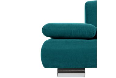 Sofa 2-Sitzer Kaye Bezug Veloursstoff Metallfuß verchromt / petrol 23126