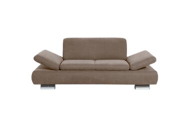 Sofa 2-Sitzer Kaye Bezug Veloursstoff Metallfuß verchromt / sahara 23128