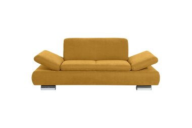 Sofa 2-Sitzer Kaye Bezug Veloursstoff Metallfuß verchromt / mais 23129