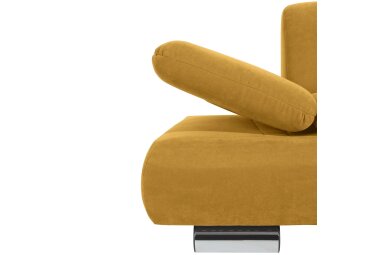 Sofa 2-Sitzer Kaye Bezug Veloursstoff Metallfuß verchromt / mais 23129