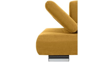 Sofa 2-Sitzer Kaye Bezug Veloursstoff Metallfuß verchromt / mais 23129