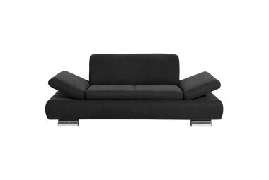 Sofa 2-Sitzer Kaye Bezug Veloursstoff Metallfuß verchromt / schwarz 23130