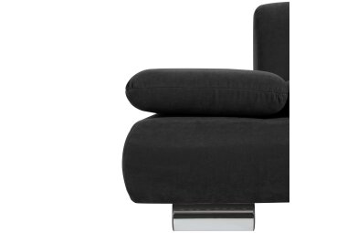 Sofa 2-Sitzer Kaye Bezug Veloursstoff Metallfuß verchromt / schwarz 23130