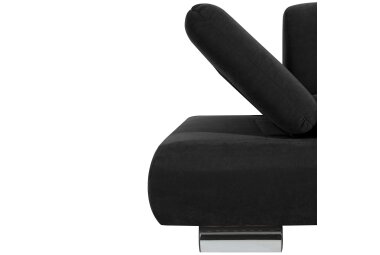 Sofa 2-Sitzer Kaye Bezug Veloursstoff Metallfuß verchromt / schwarz 23130