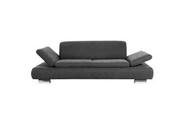 Sofa 2,5-Sitzer Kaye Bezug Veloursstoff Metallfuß verchromt / anthrazit 23132