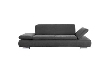 Sofa 2,5-Sitzer Kaye Bezug Veloursstoff Metallfuß verchromt / anthrazit 23132