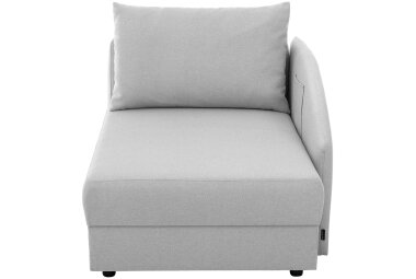 Recamiere Armlehne rechts Kalila Bezug Flachgewebe Kunststoff / hellgrau 23245