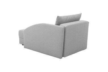 Recamiere Armlehne rechts Kalila Bezug Flachgewebe Kunststoff / hellgrau 23245