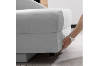 Recamiere Armlehne rechts Kalila Bezug Flachgewebe Kunststoff / hellgrau 23245