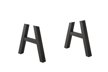 Edria Gestell/A-2er schwarzstahl 14107