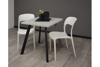 Bistrotisch Eirene 70x70x75 schwarz matt/kreidegrau matt...