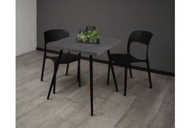 Bistrotisch Ekaterina 70x70x75 schwarz matt/graphit 14514