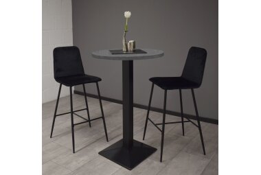 Tresentisch rund Eleanore 70 cm schwarz matt/graphit 14658