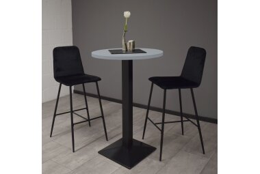 Tresentisch rund Eleanore 70 cm schwarz matt/aqua matt...