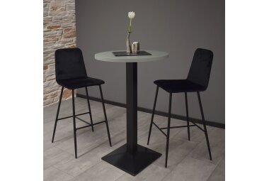 Tresentisch rund Eleanore 70 cm schwarz matt/Pinie green...